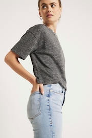 River Island Blue High Rise Tummy Hold Flare Jeans - Image 3 of 4