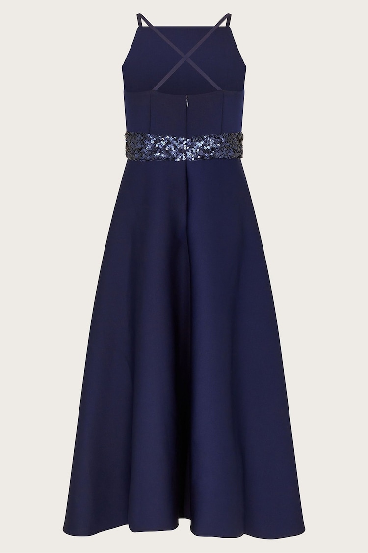 Monsoon Blue Sequin Scuba Prom Dress - Image 2 of 3