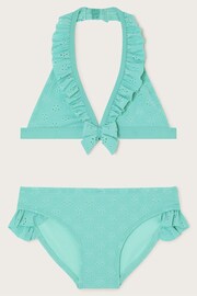 Monsoon Blue Broderie Triangle Bikini Set - Image 1 of 3