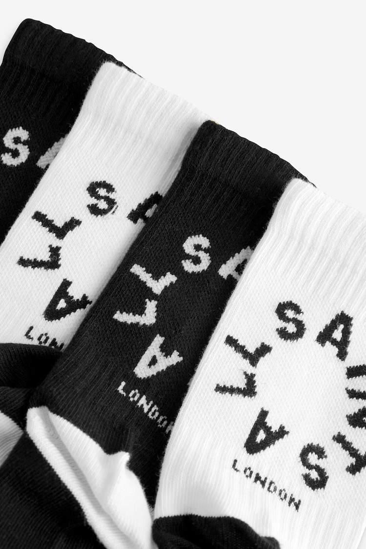 smALLSAINTS Black/White Tierra Logo Socks 2 Pack - Image 2 of 4