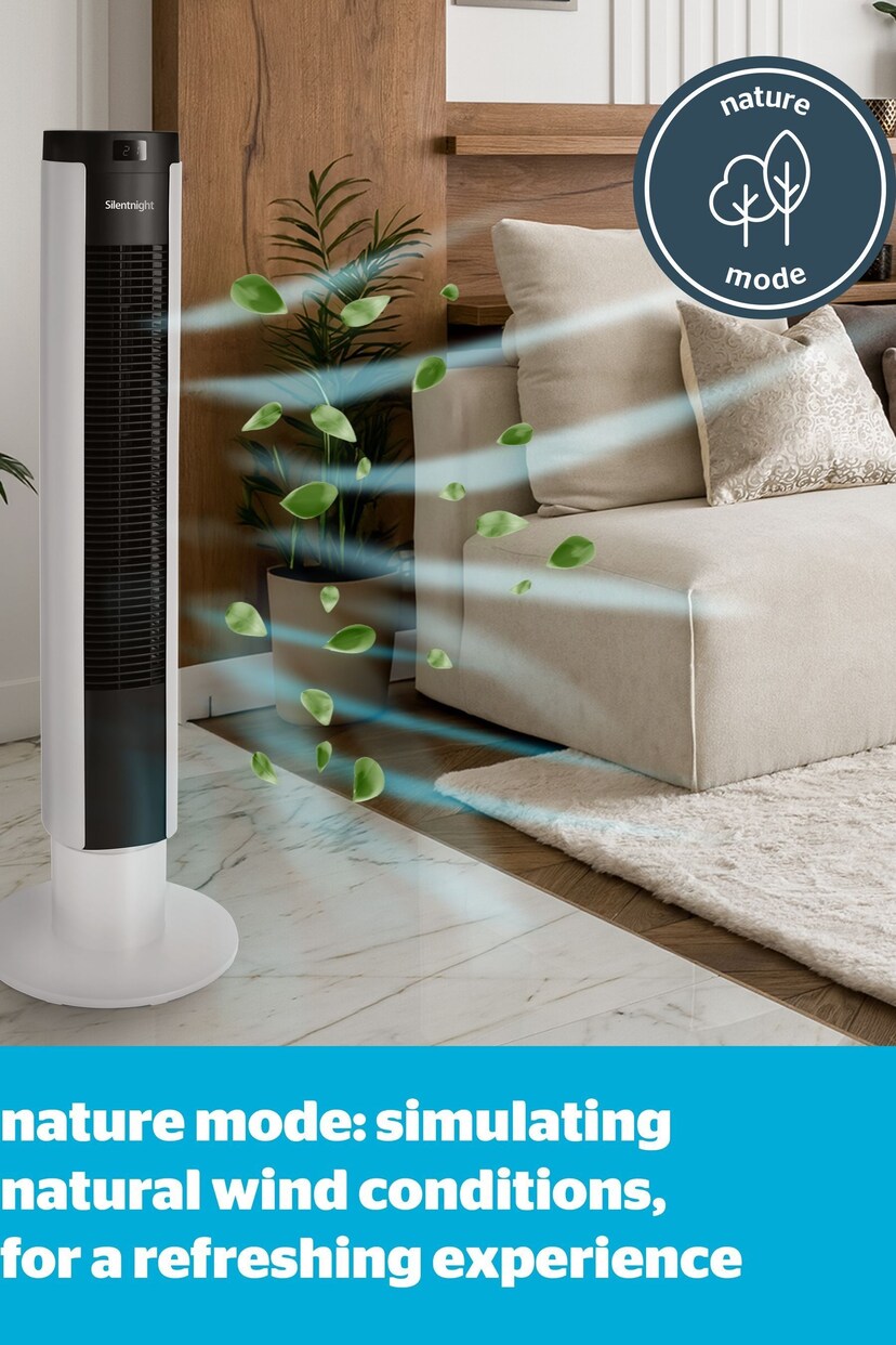 Silentnight White Home Electrics Airmax 3400 Oscillating Tower Fan - Image 6 of 8