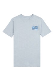Jack Wills Boys Blue Distort Slub T-Shirt - Image 1 of 4
