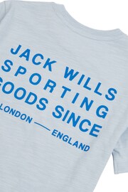 Jack Wills Boys Blue Distort Slub T-Shirt - Image 4 of 4