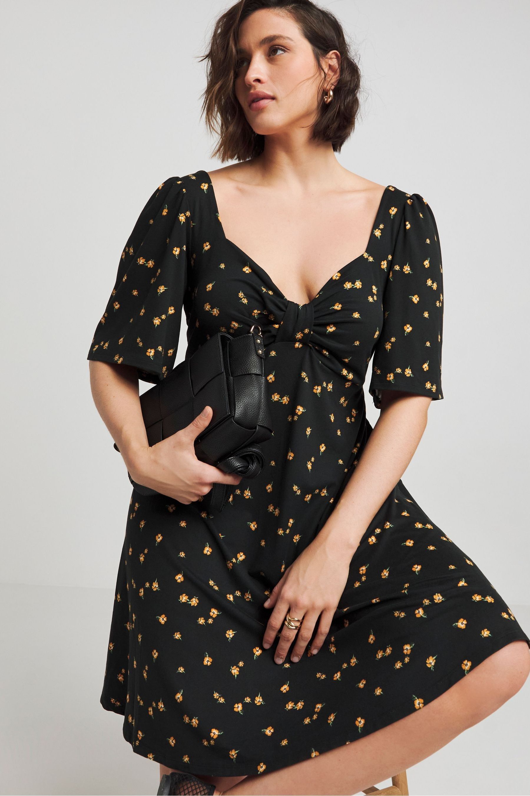 Knot front skater dress new arrivals