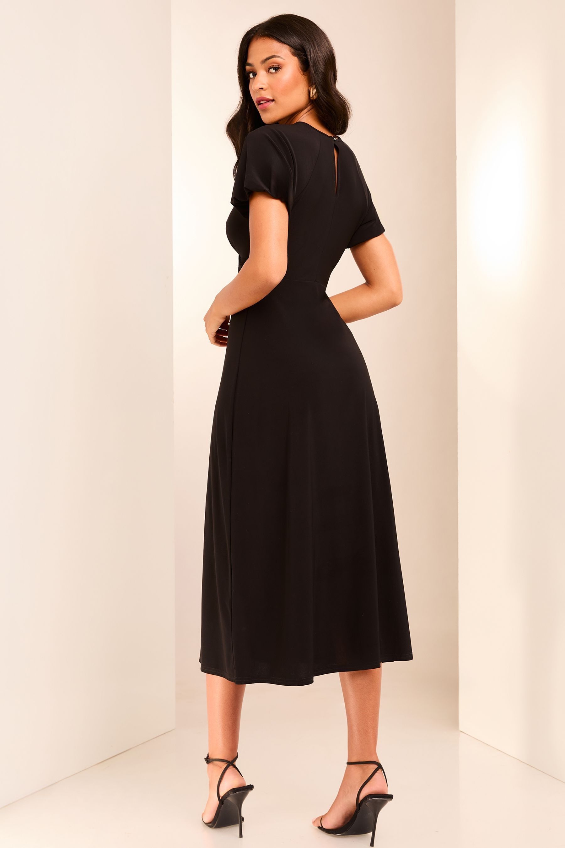 Black midi dress next cheap