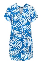 Yours Curve Blue Abstract Print Tunic Dress - Image 5 of 5