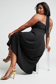 Yours Curve Black LIMITED COLLECTION Curve Black Halter Neck Midaxi Dress - Image 4 of 5