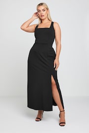 Yours Curve Black LIMITED COLLECTION Curve Black Square Neck Maxi Dress - Image 1 of 6