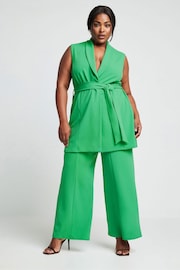 Yours Curve Green LIMITED COLLECTION Curve Pink Wide Leg Trousers - Image 2 of 6