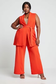 Yours Curve Orange LIMITED COLLECTION Curve Pink Wide Leg Trousers - Image 2 of 5