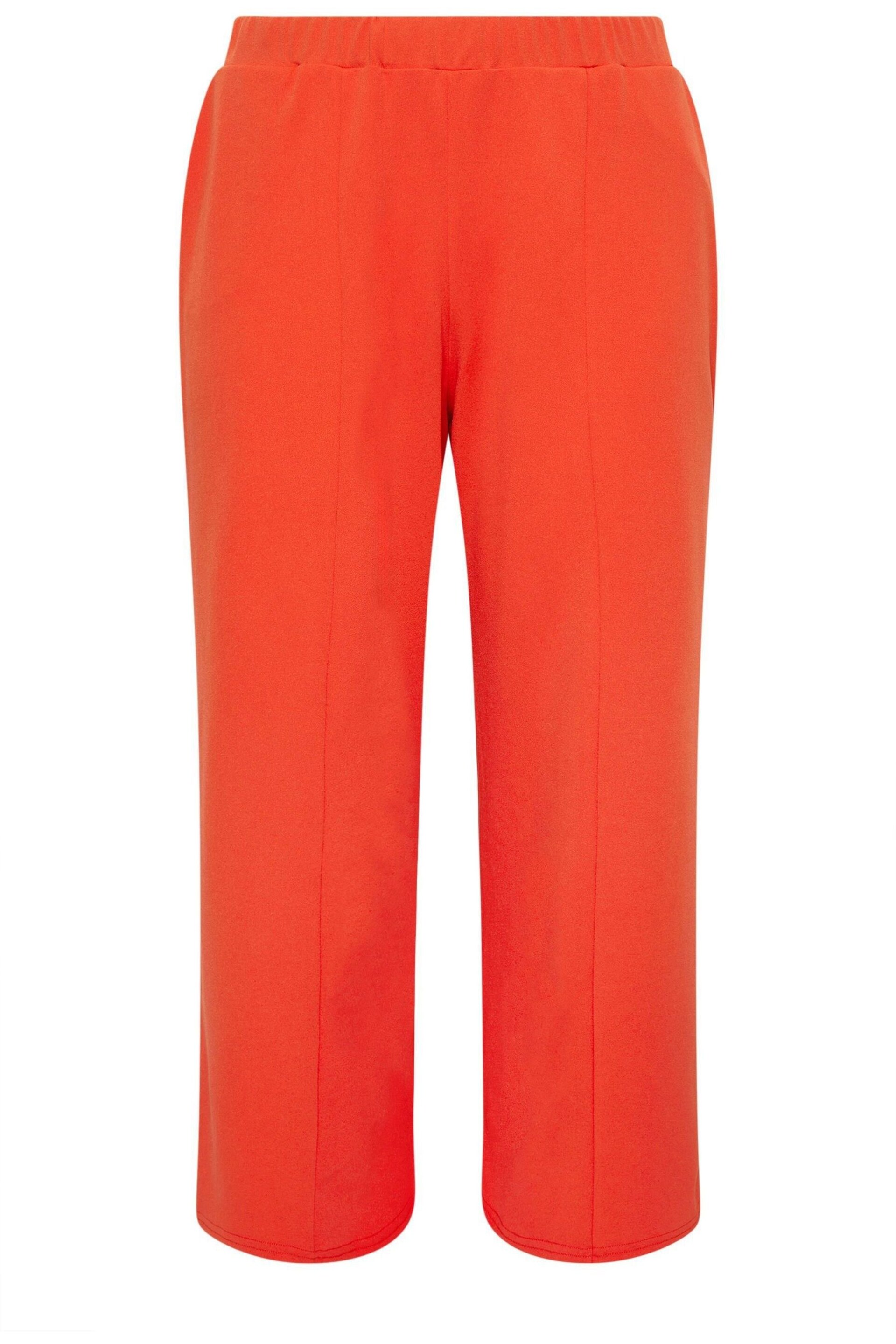 Yours Curve Orange LIMITED COLLECTION Curve Pink Wide Leg Trousers - Image 5 of 5