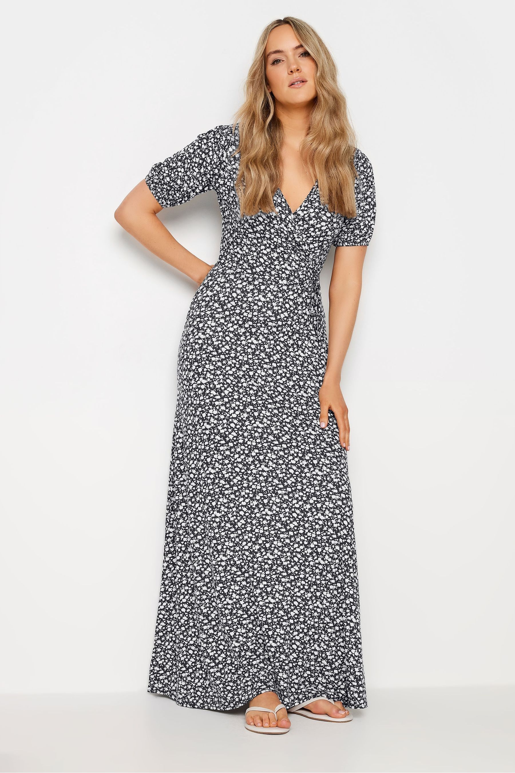 Buy Long Tall Sally Blue Ditsy Wrap Maxi Dress from Next Pakistan