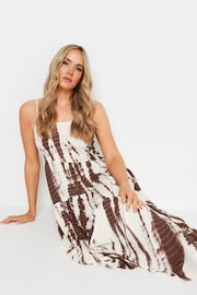 Long Tall Sally Brown Tie Dye Strappy Midaxi Dress - Image 2 of 6