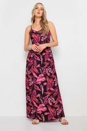 Long Tall Sally Black LTS Tall & Pink Tropical Print Maxi Dress - Image 1 of 5