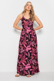 Long Tall Sally Black LTS Tall & Pink Tropical Print Maxi Dress - Image 2 of 5