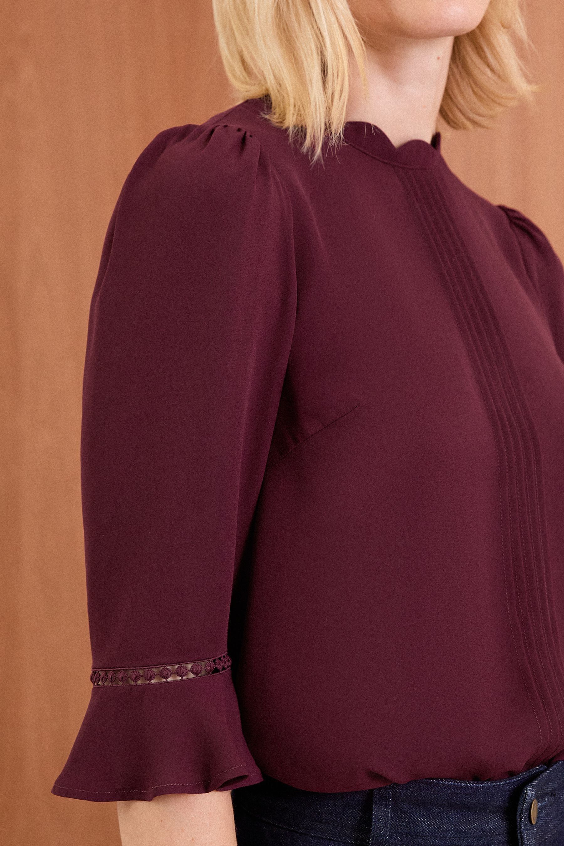 High neck blouse next outlet
