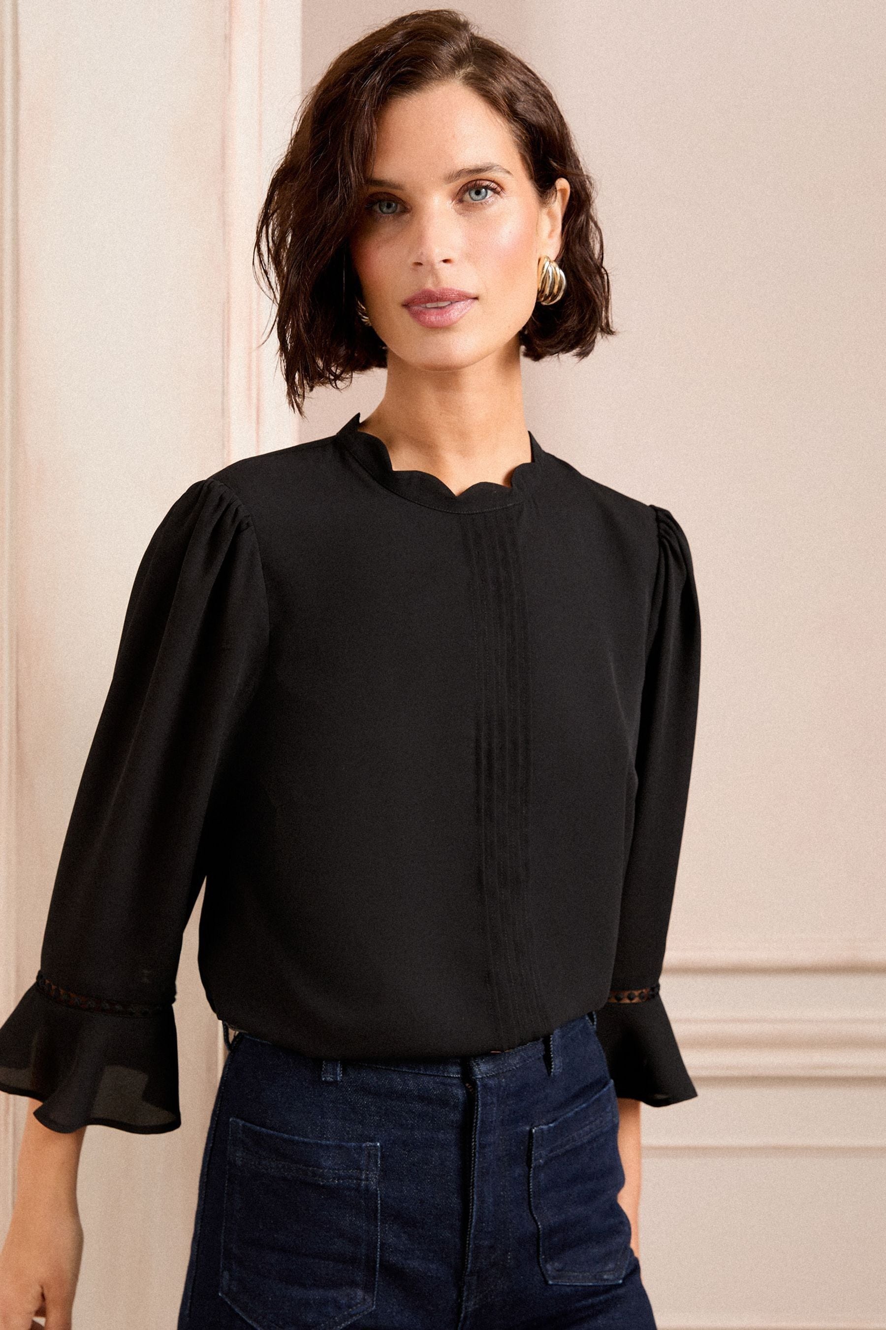 High neck blouse next cheap
