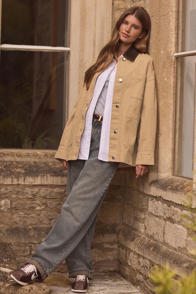 Neutral Cord Collar Worker Jacket - Image 1 of 6