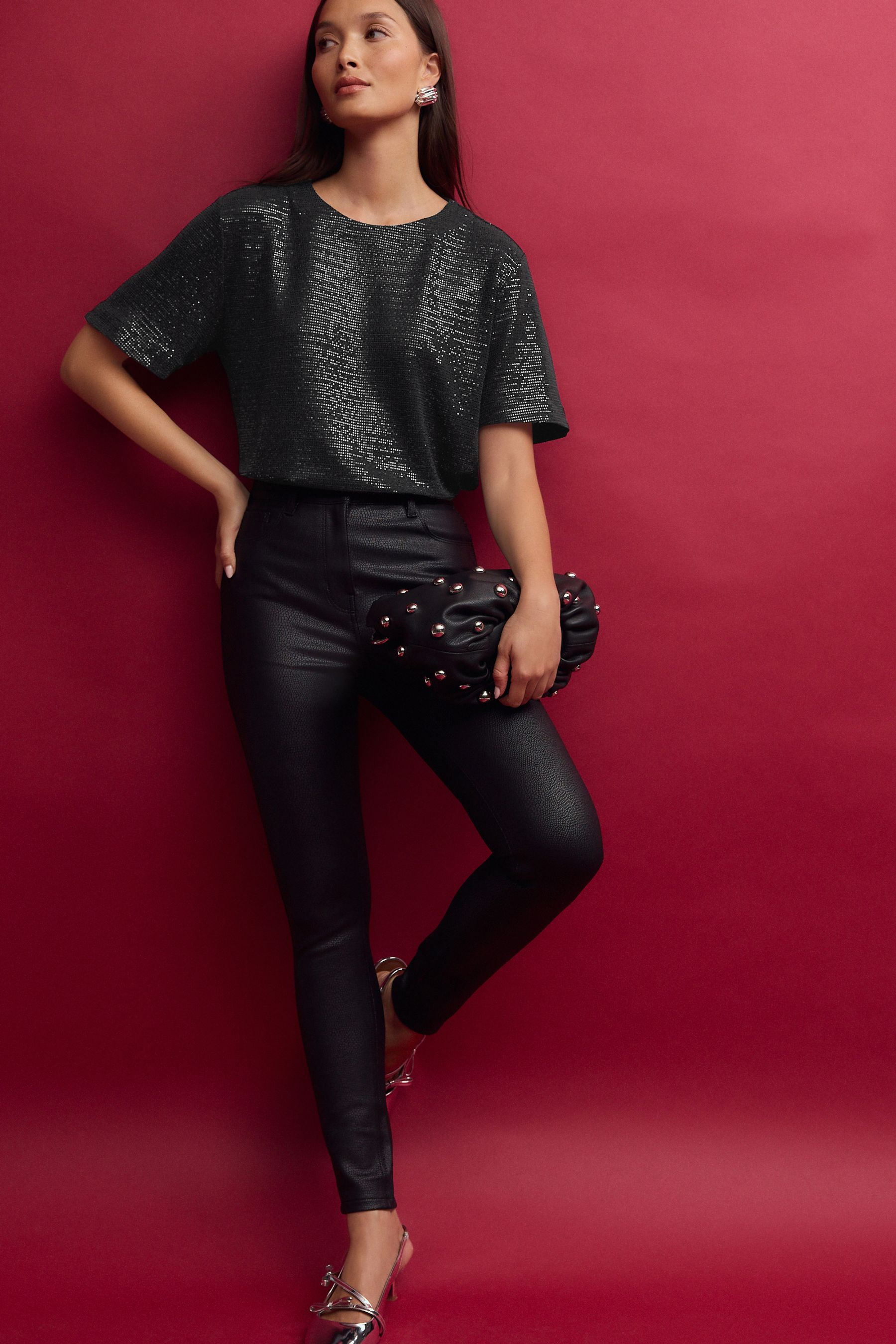 Next coated trousers deals