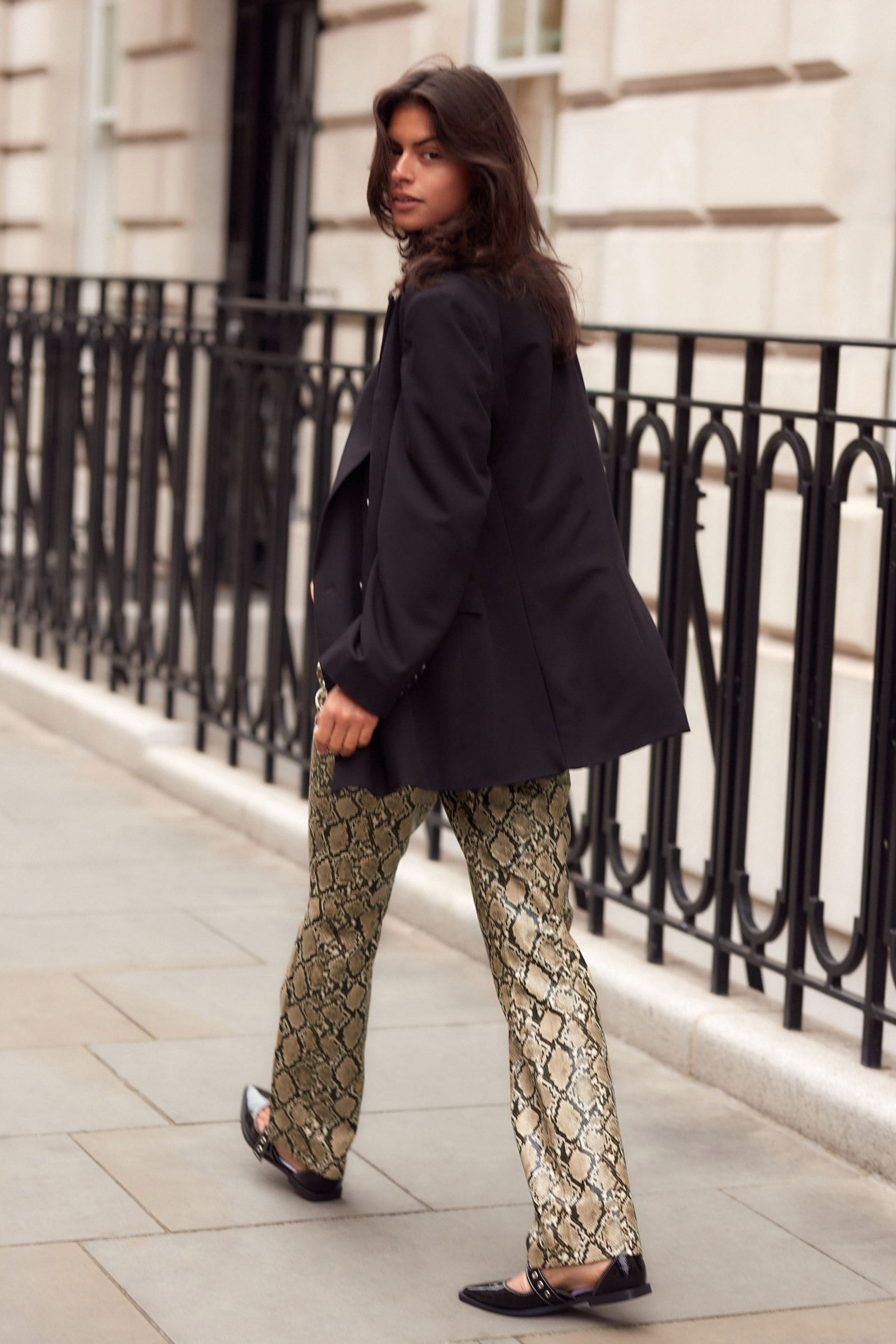 Buy Snake Print Faux Leather Straight Leg Trousers from the Next UK online shop