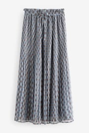 Blue Printed Midi Skirt - Image 6 of 8