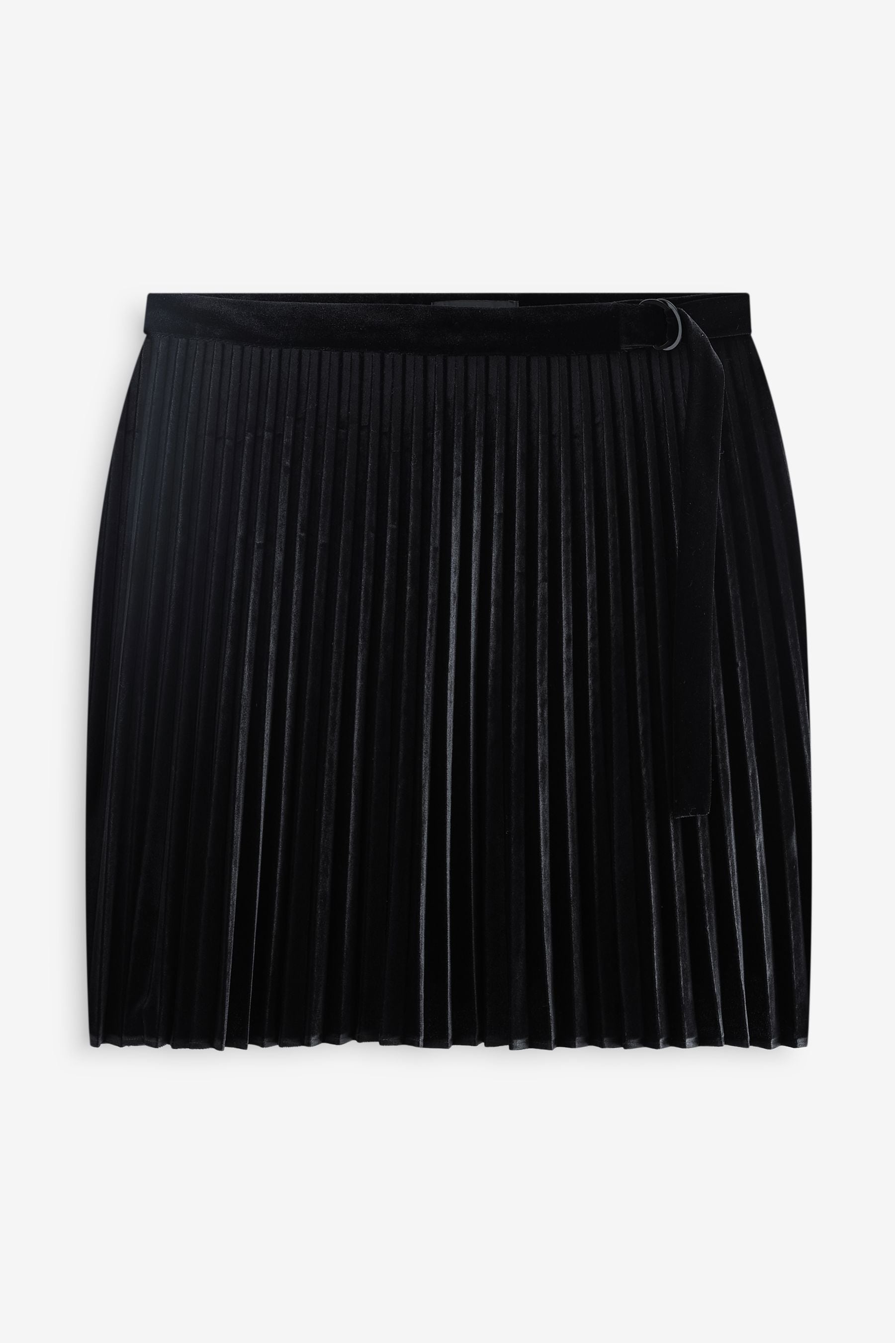 Next black pleated velvet skirt hot sale