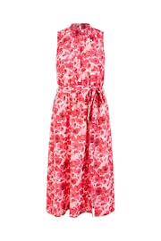 Yumi Pink Blossom Print Halter Neck Midi Dress With Split Hem - Image 4 of 4