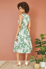 Mela Green Floral Relaxed Sleeveless Midi Dress - Image 4 of 5