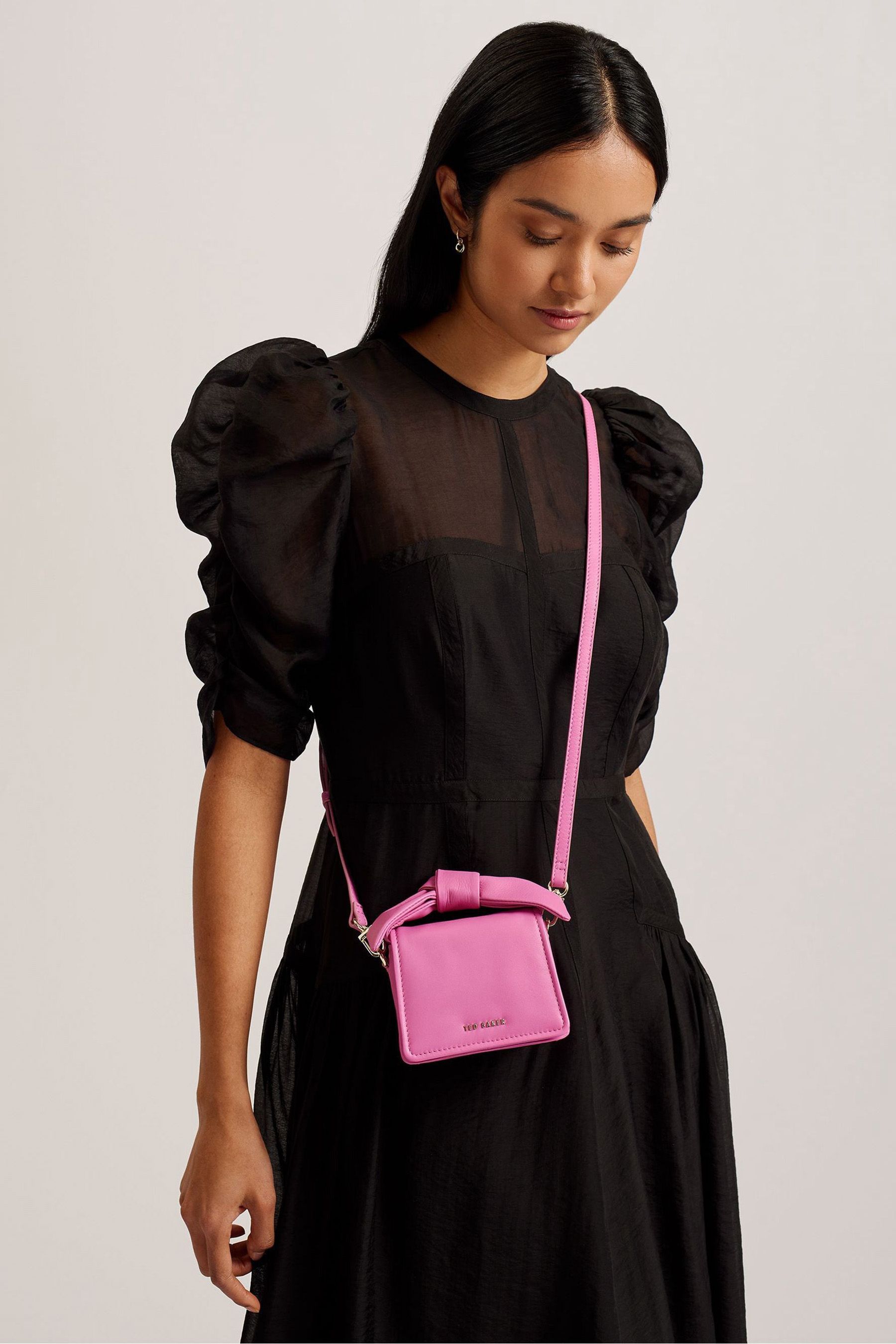 Buy Ted Baker Pink Nialinn Soft Knot Mini Bow Bag from Next Luxembourg