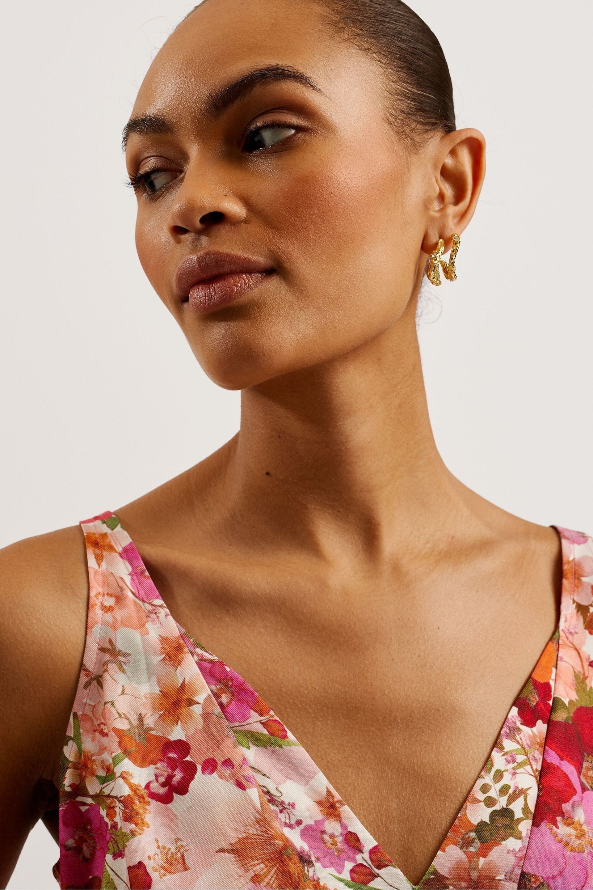 Ted Baker Pink Sorapia Printed V-Neck Cami - Image 3 of 6