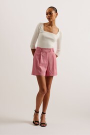 Ted Baker Pink Hirokos Tailored Shorts - Image 1 of 6