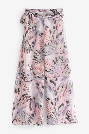 Ted Baker Pink Belarh Wide Leg Beach Trousers - Image 4 of 6