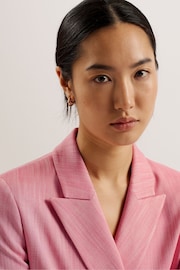 Ted Baker Pink Hiroko Oversized Double Breasted Blazer Coat - Image 4 of 6