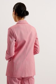 Ted Baker Pink Hiroko Oversized Double Breasted Blazer Coat - Image 5 of 6