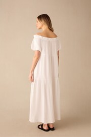 Ro&Zo White Off Shoulder Cheesecloth Dress - Image 7 of 7