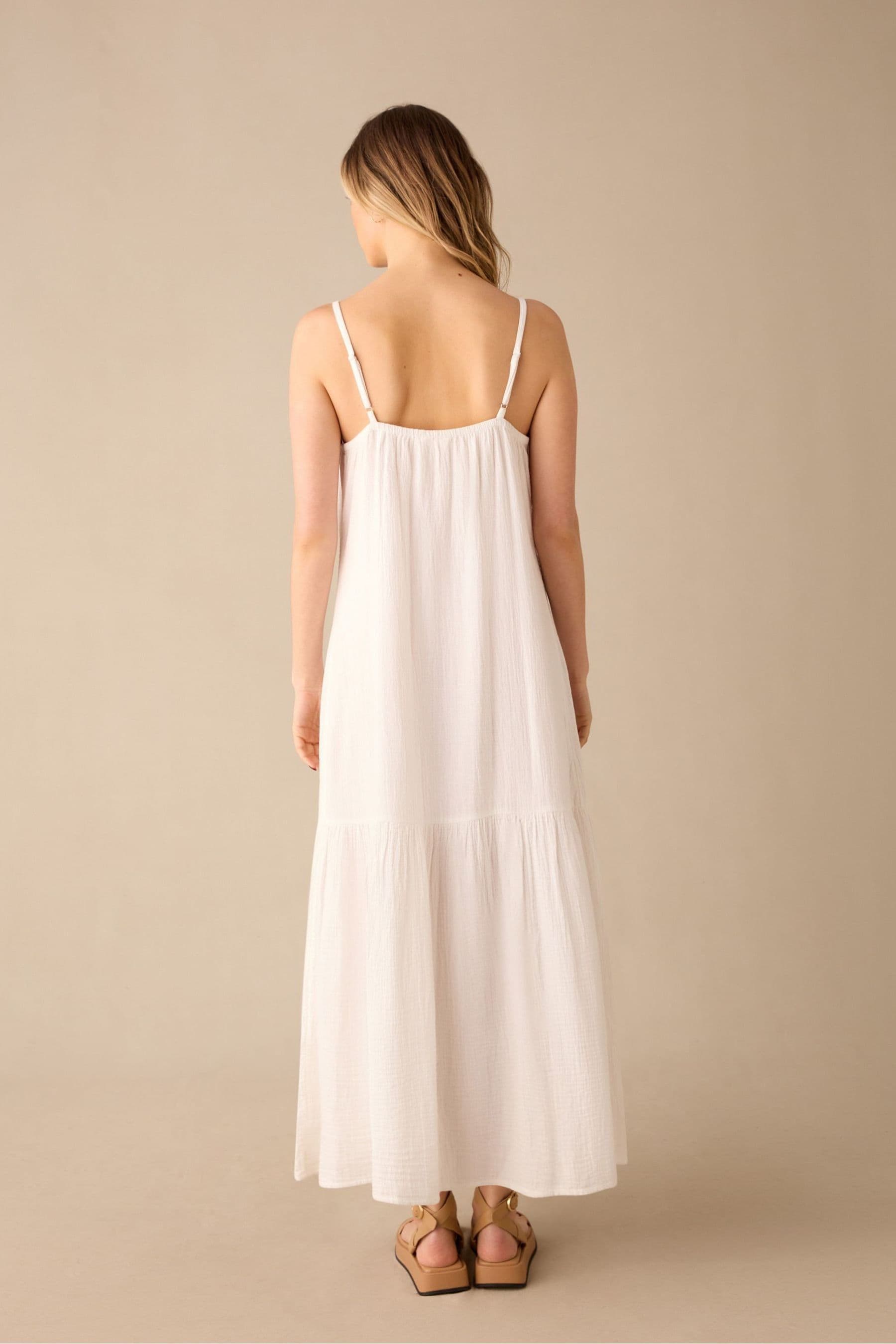White cheesecloth dress uk 2025