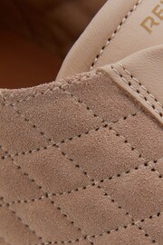 Reiss Blush Cassidy Leather Suede Lattice Trainers - Image 5 of 5