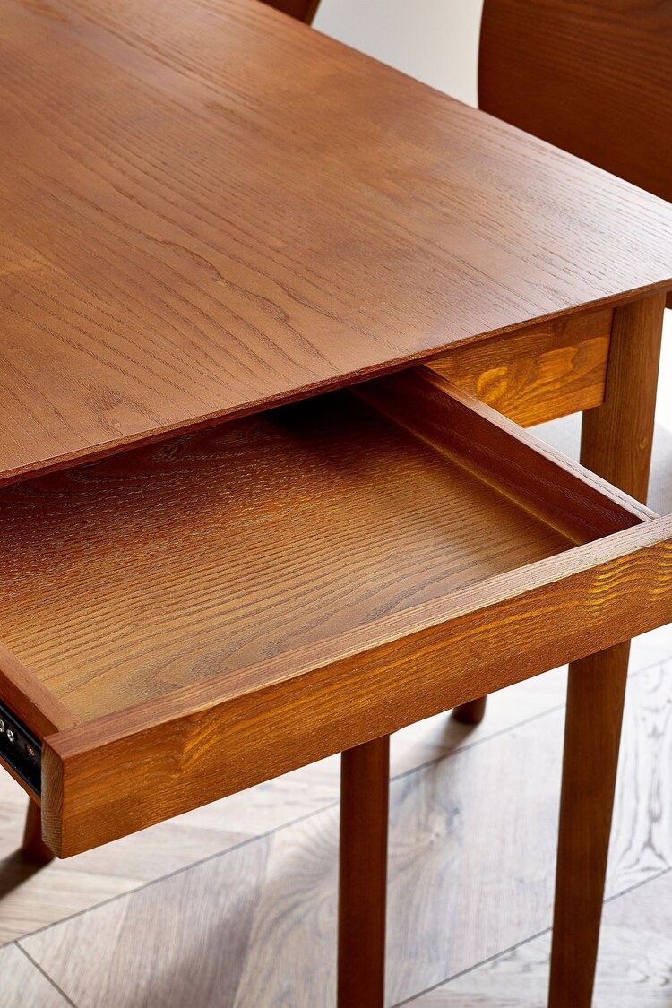 Julian Bowen Ash Lowry Extending Dining Table With 2 Drawers - Image 6 of 6