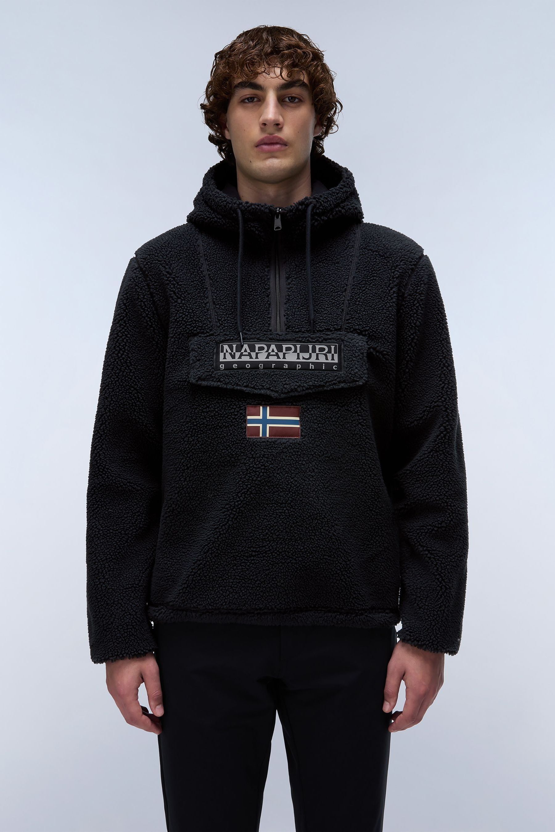 Buy Napapijri Burgee Fleece Black Hoodie from the Next UK online shop