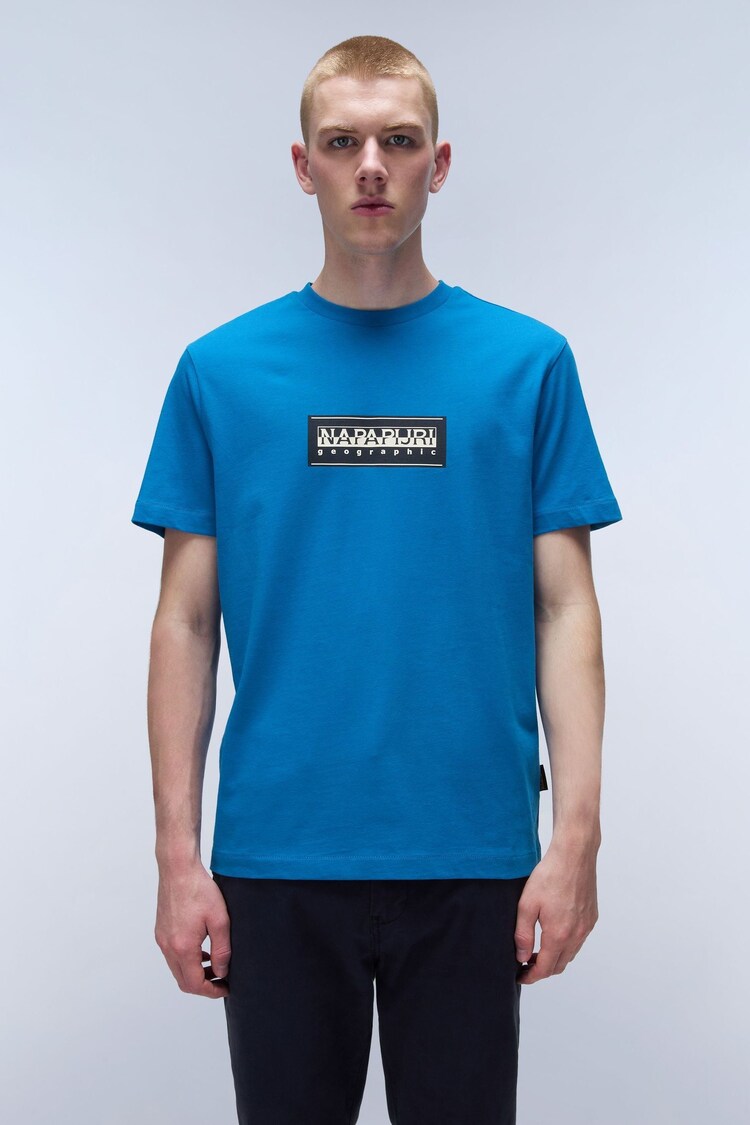 Napapijri Blue Box Short Sleeve T-Shirt - Image 1 of 5