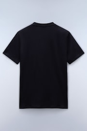 Napapijri Aylmer Black Short Sleeve 100% Cotton T-Shirt - Image 5 of 5