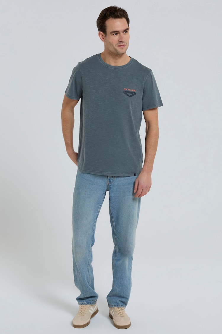 Animal Grey Mens Jacob Organic Graphic T-Shirt - Image 2 of 4