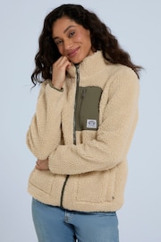 Animal Cream Hennie Recycled Borg Fleece Jacket - Image 1 of 9