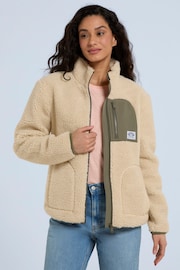 Animal Cream Hennie Recycled Borg Fleece Jacket - Image 2 of 9