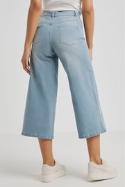 Simply Be Blue 24/7 Cropped Wide Leg Jeans - Image 2 of 4