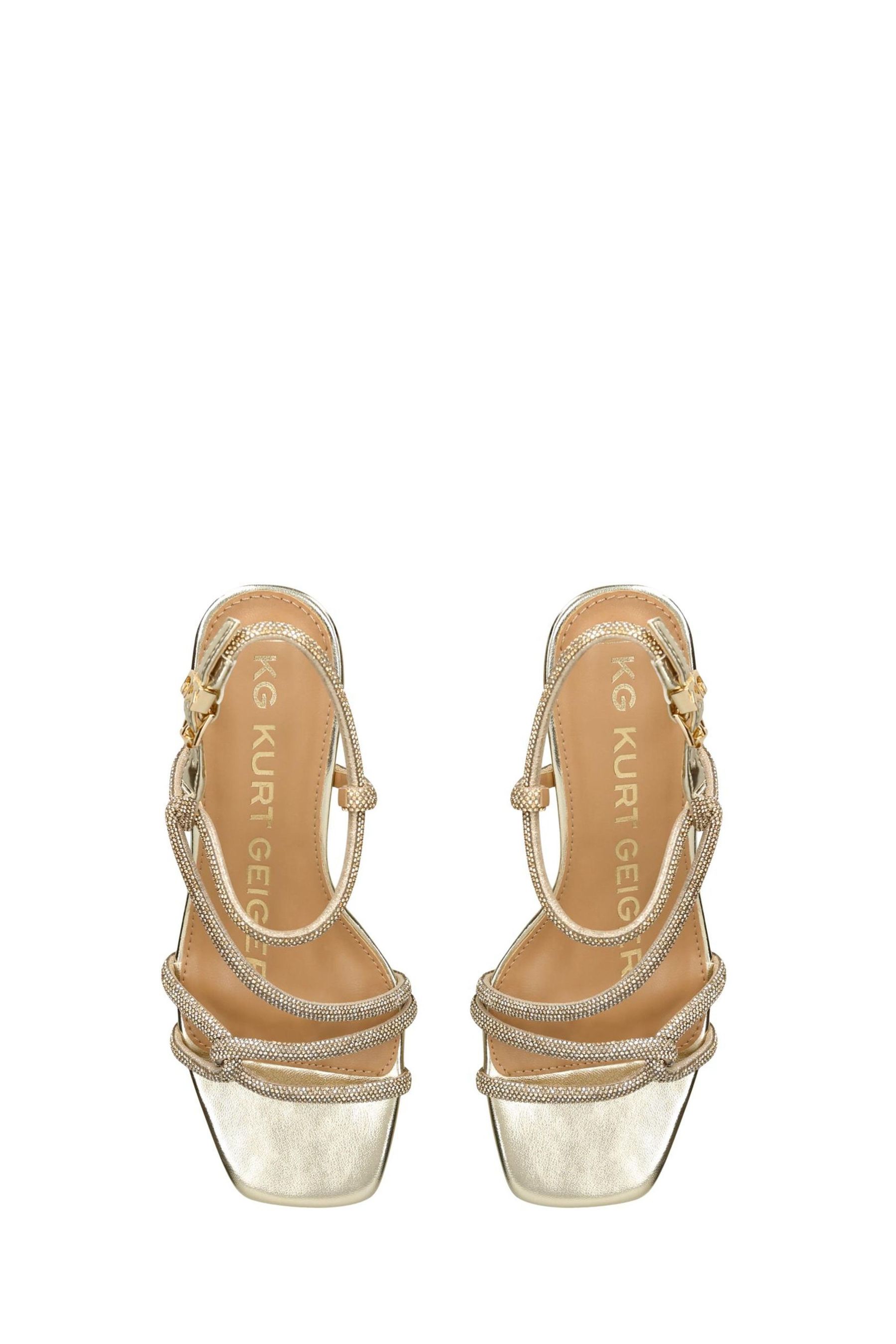 Kurt geiger gold heeled sandals best sale