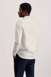 Ted Baker Cream Romeos Linen Shirt - Image 5 of 6