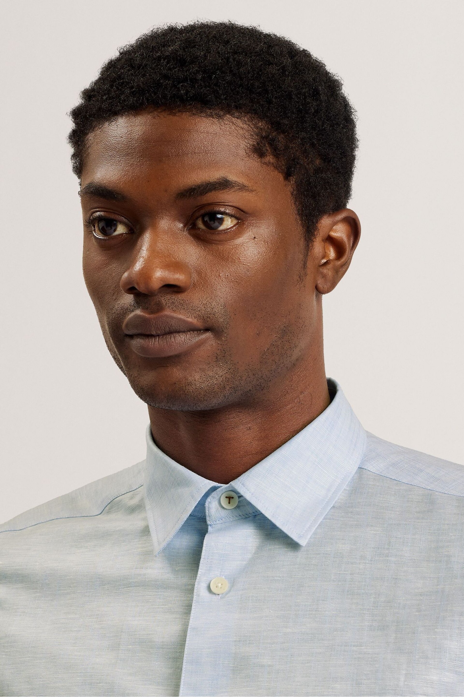 Ted Baker Blue Romeos Linen Shirt - Image 2 of 6