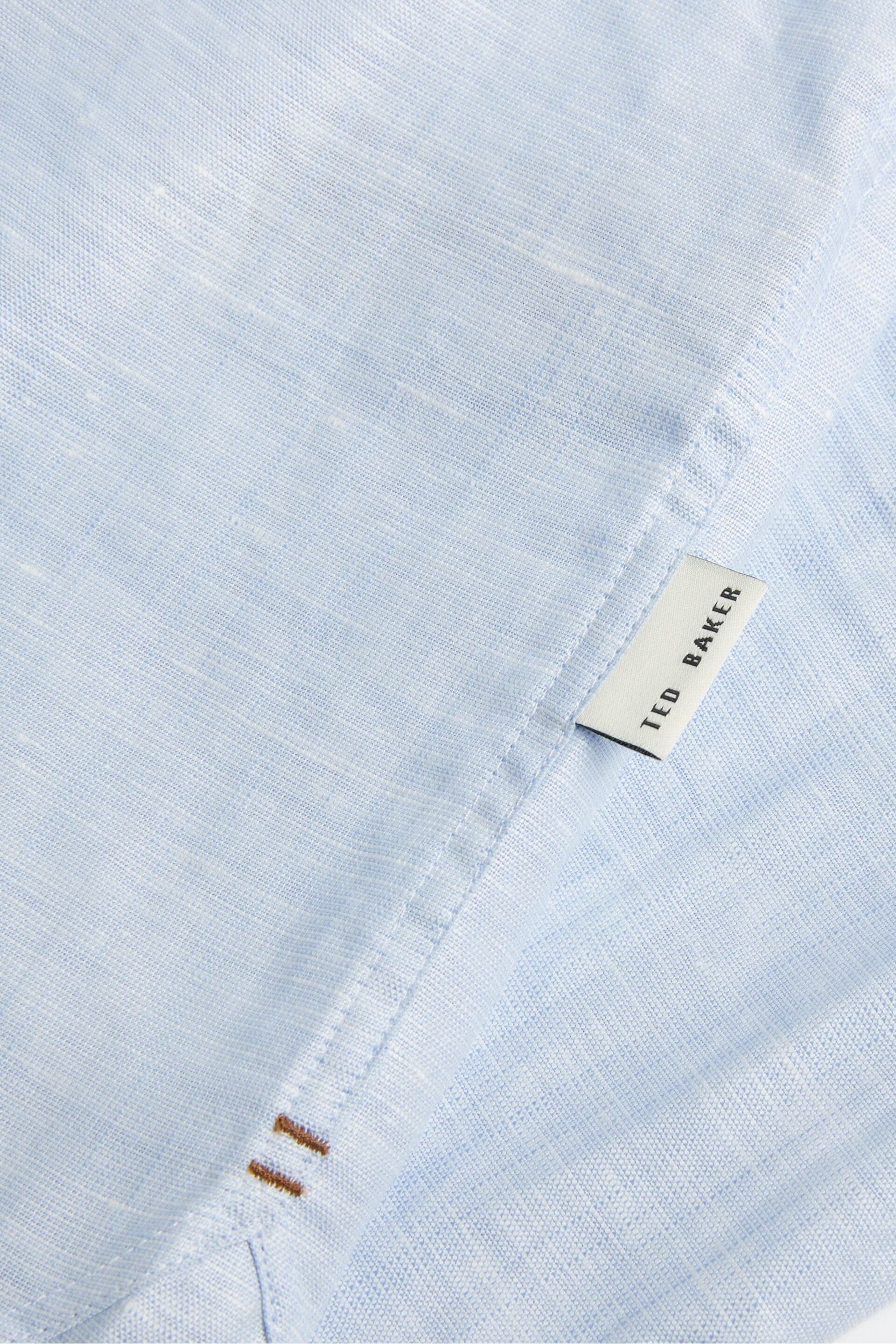 Ted Baker Blue Romeos Linen Shirt - Image 3 of 6