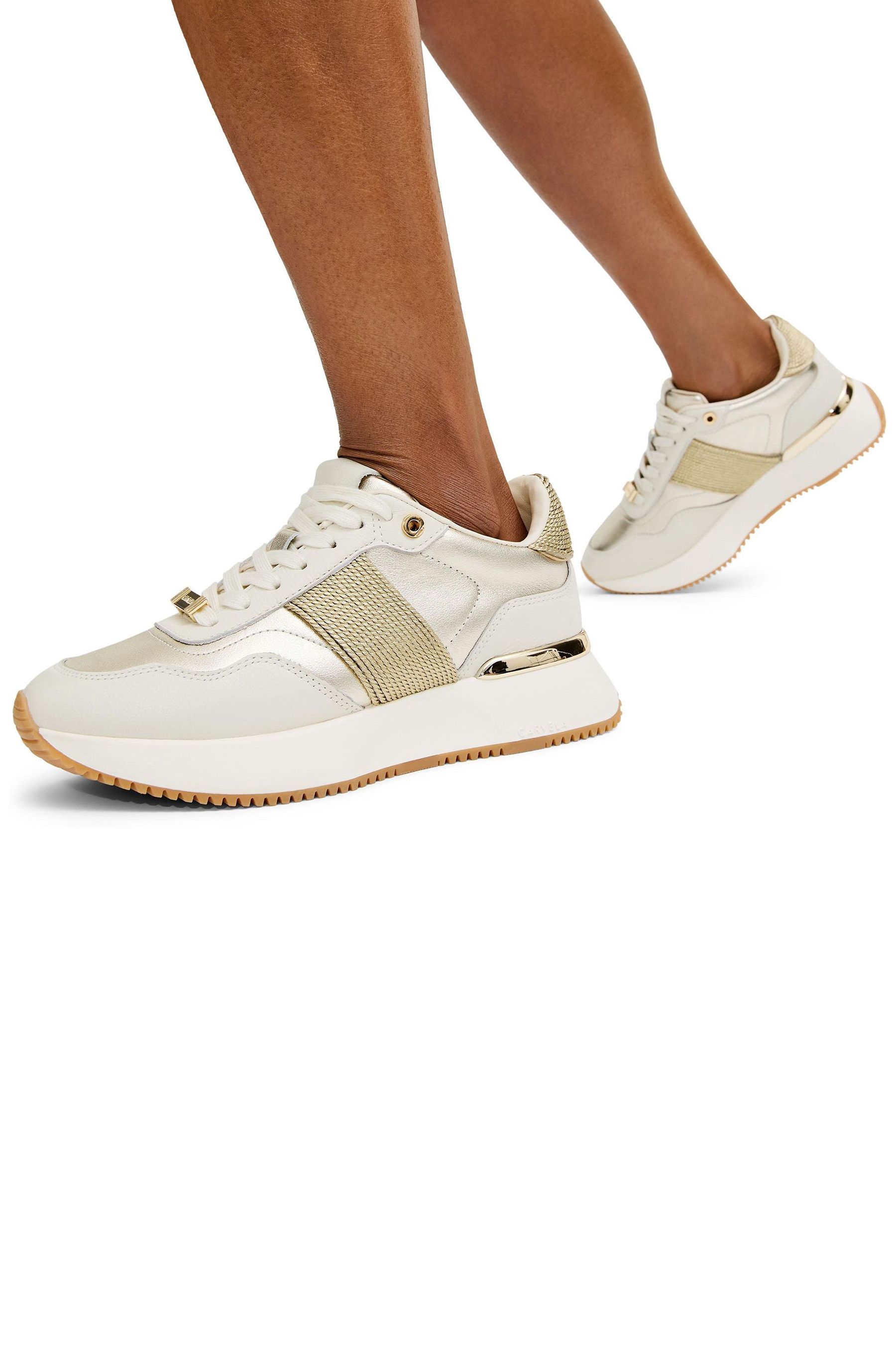 Buy Carvela Gold Flare Gala Trainers from Next Luxembourg